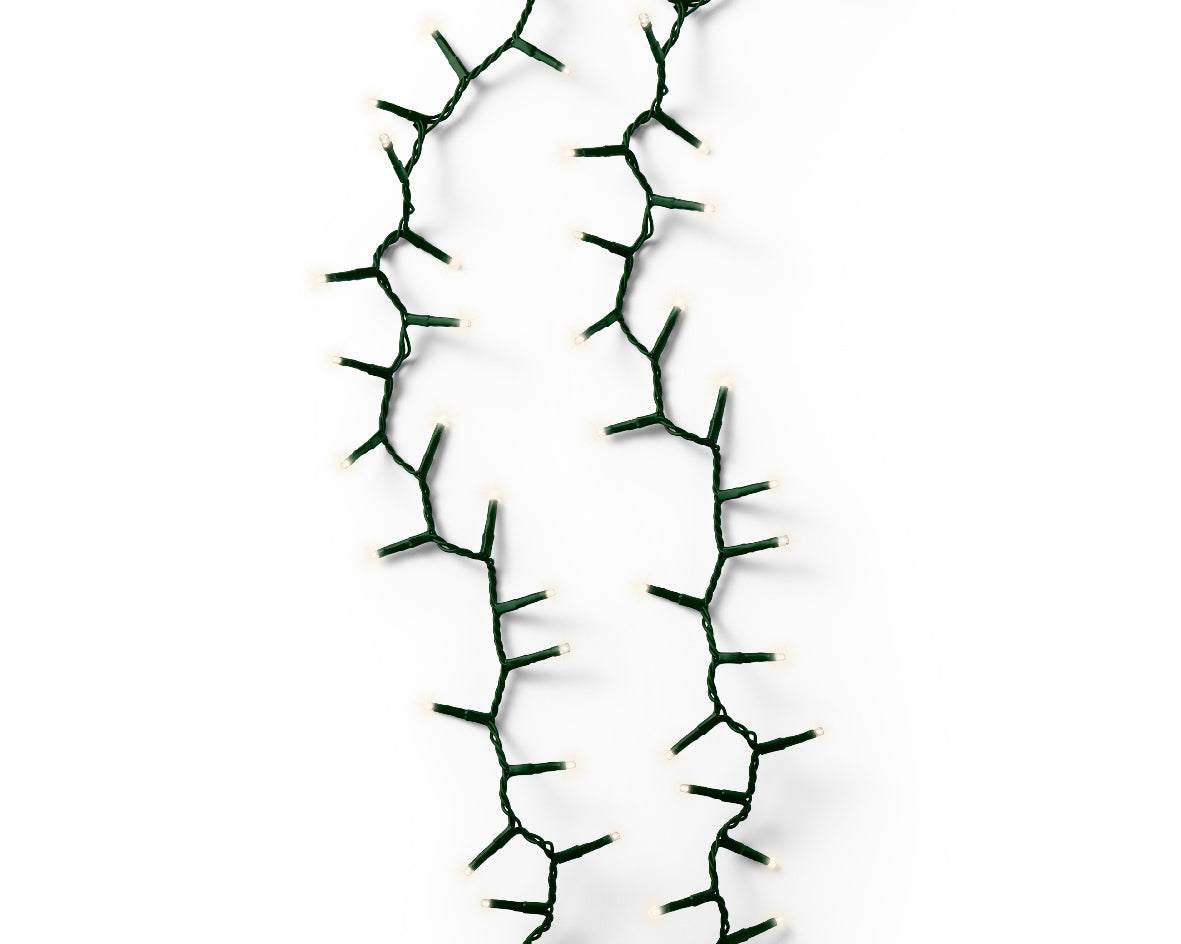 Catena luci LED 60m 3000 lampadine verde/bianco caldo