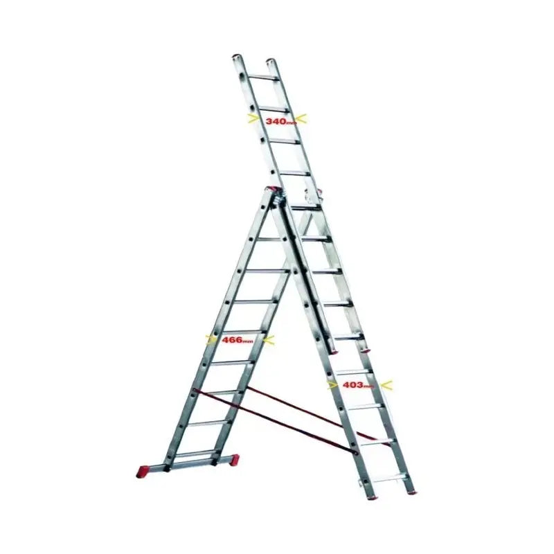 Scala Orange trasformabile 3 elementi 9+9+9 in alluminio fino a h 5,65 m