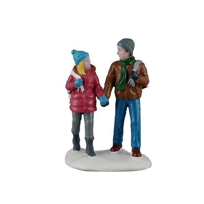 Set 2 Figurine Lemax "Cheers!" cm 5,9 x 3,7x 6,8 h