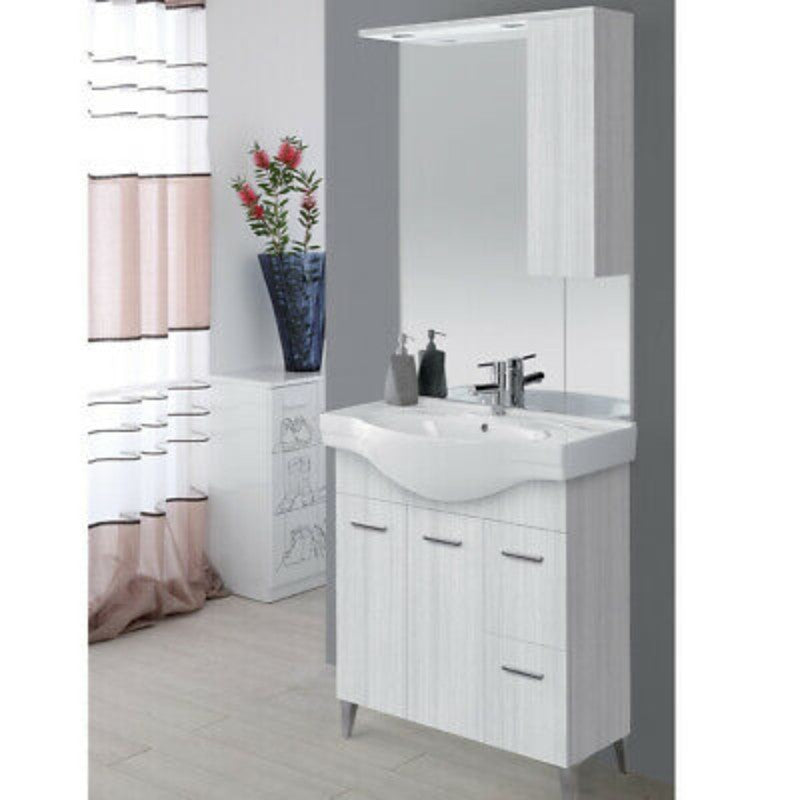 Composizione Bagno colore Grigio due cassetti e due ante 80x46x h86 cm