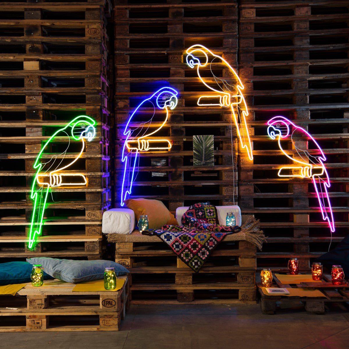 Neon bifacciale LED 50x120 cm Mix4