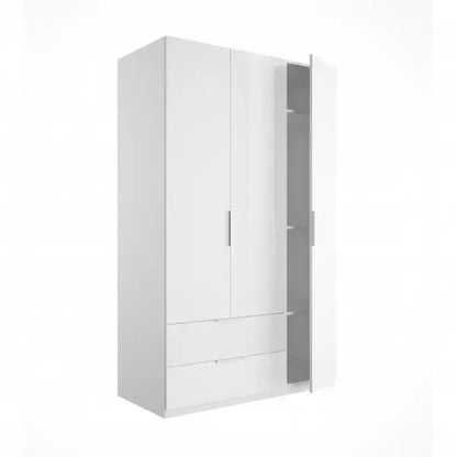 Armadio 3 ante e 2 cassetti cm 122x58 bianco