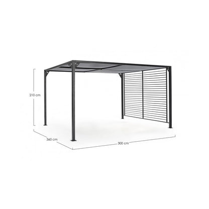 Gazebo da Esterno Noah 3x3,6 m Antracite
