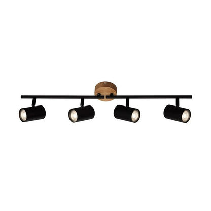 Barra Spot Muritz  4xGU10 68 cm nero/legno
