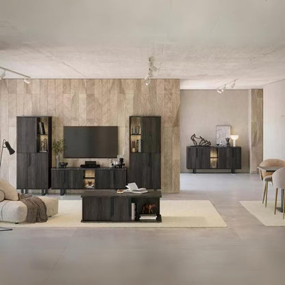 Madia 165x49x83 palissandro nero