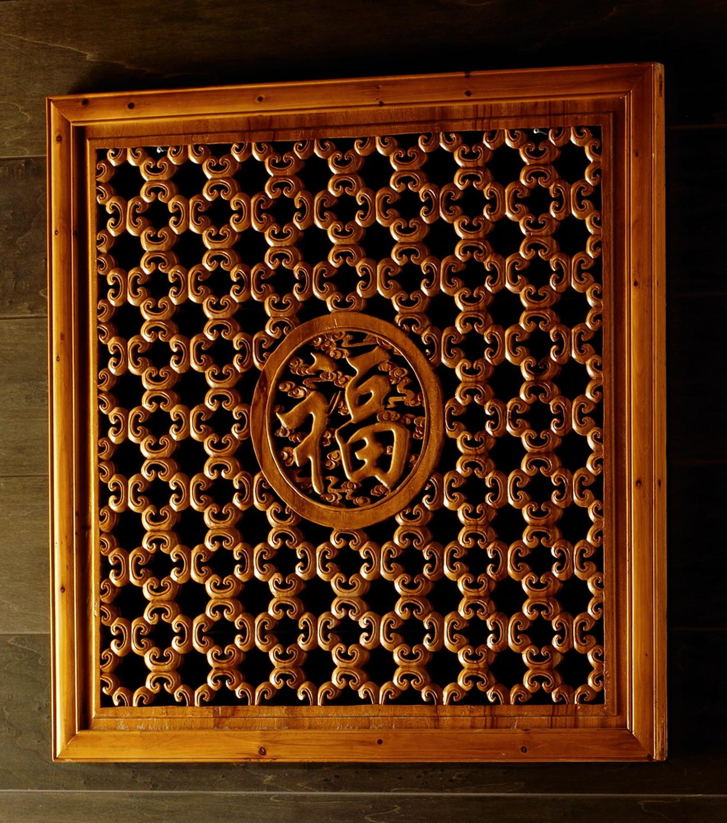 Pannello decorativo in legno marrone 50x50 cm