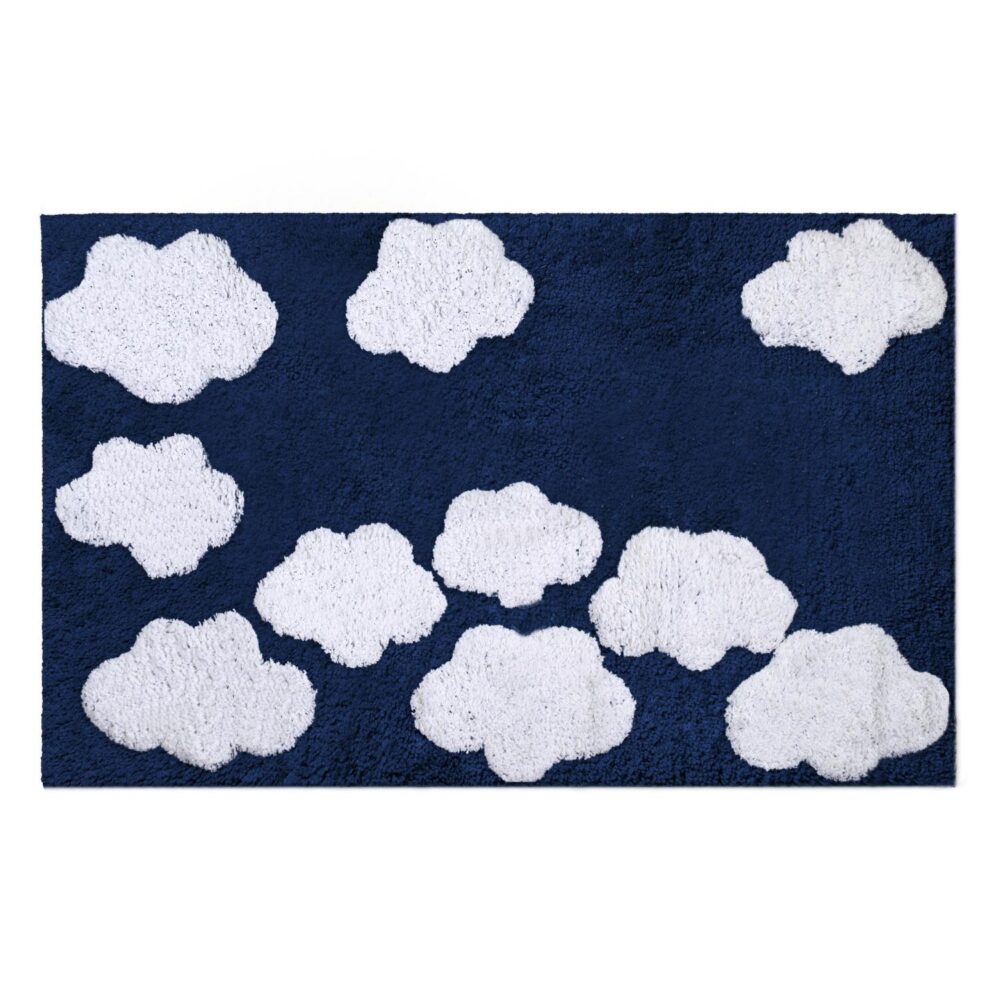 Tappeto bagno Nuvole blu antiscivolo cm50x80