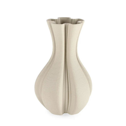 Vaso in ceramica Reiko beige Ø17x29 h