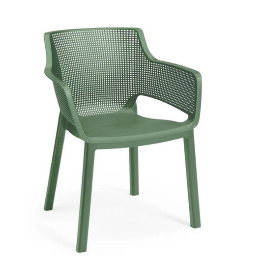 Sedia da giardino Elisa verde cm 57,7X62,5X79h