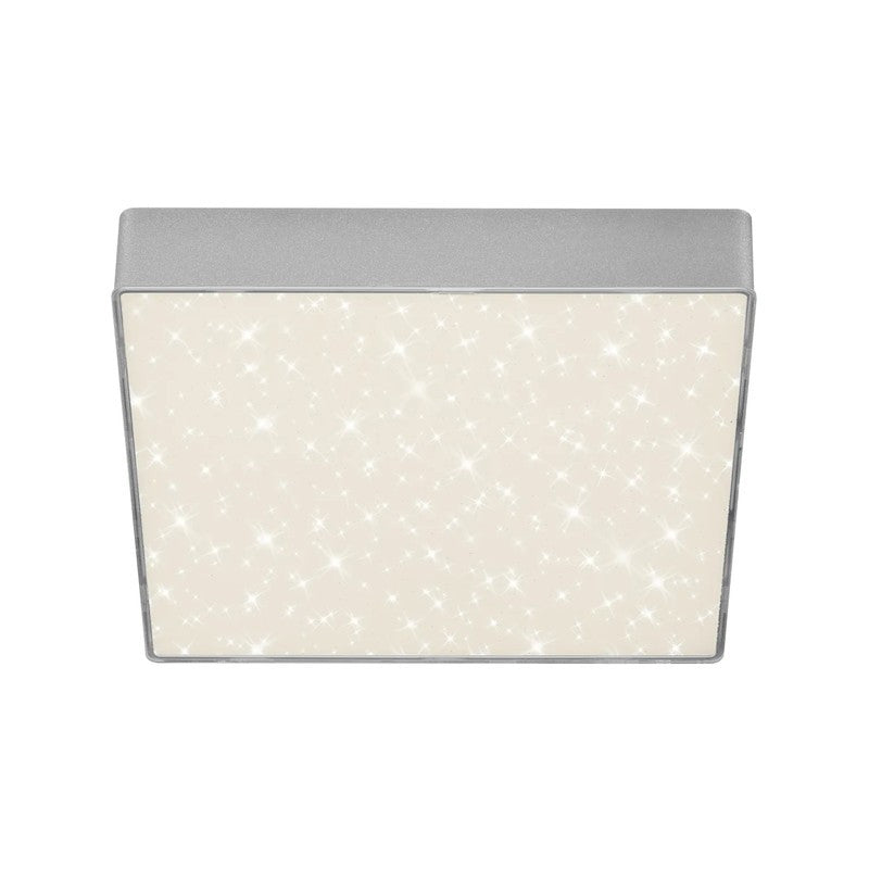 Plafoniera Flame Star led 21,2 cm 1600lm argento