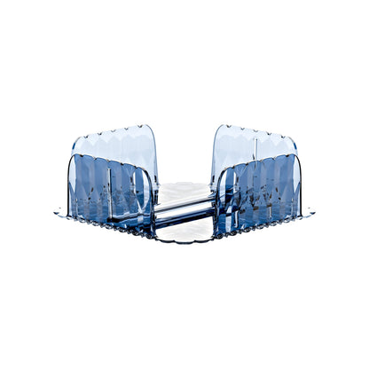 Portatovaglioli Vanity orizzontale colore blu 20 x 20 x H 7,3 cm
