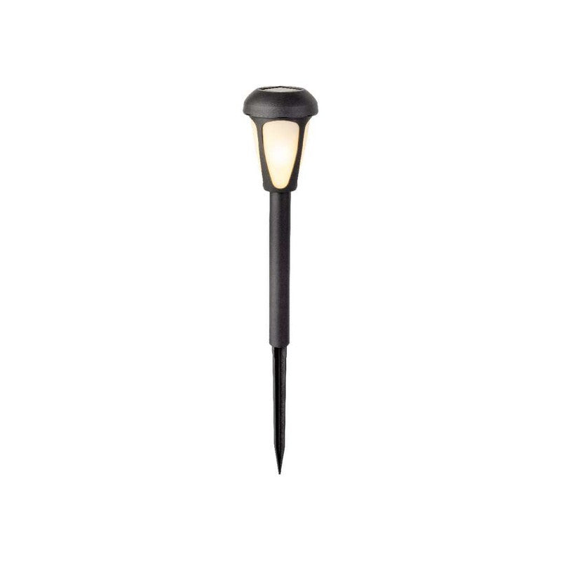 Paletto solare LED da esterno nero Ø7 × H24 cm luce calda