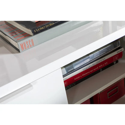 Mobile contenitore Mundi 3 ante bianco laccato cm 120x35x102,30h composad