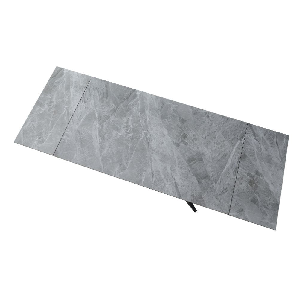 Tavolo allungabile grigio 160x90x76