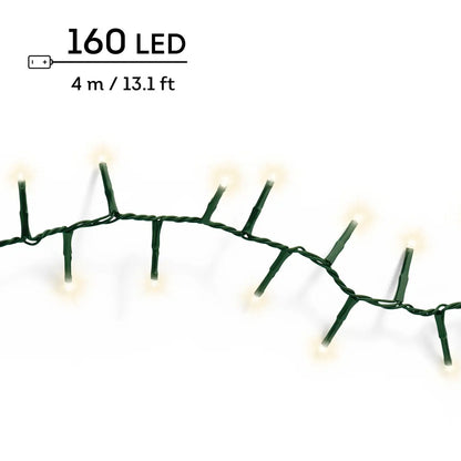 Catena luminosa LED Compact verde e bianco caldo da esterno 4 m