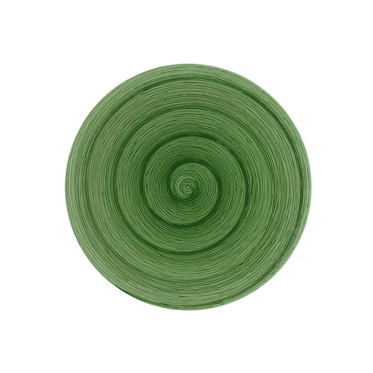 Piatto piano emerald Memento Table in ceramica dipinta a mano Ø 27,5 cm