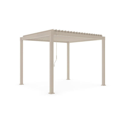 Bizzotto pergola Garda 3x3 m seta in acciaio con tetto lamellare
