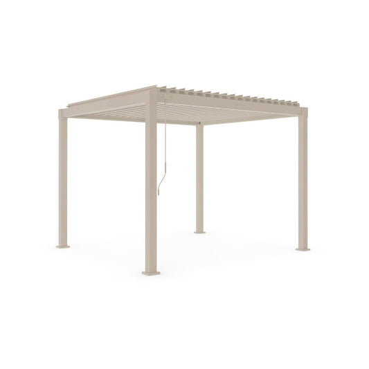 Bizzotto pergola Garda 3x3 m seta in acciaio con tetto lamellare