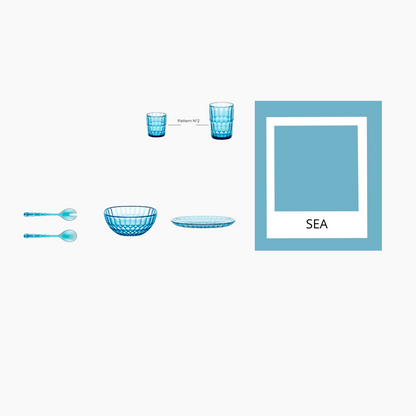 Vassoio ovale piccolo 32x19,5x2,7 cm azzurro mare