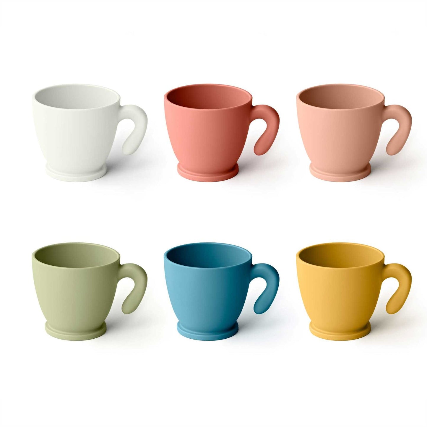 Set di 6 tazzine caffè multicolore