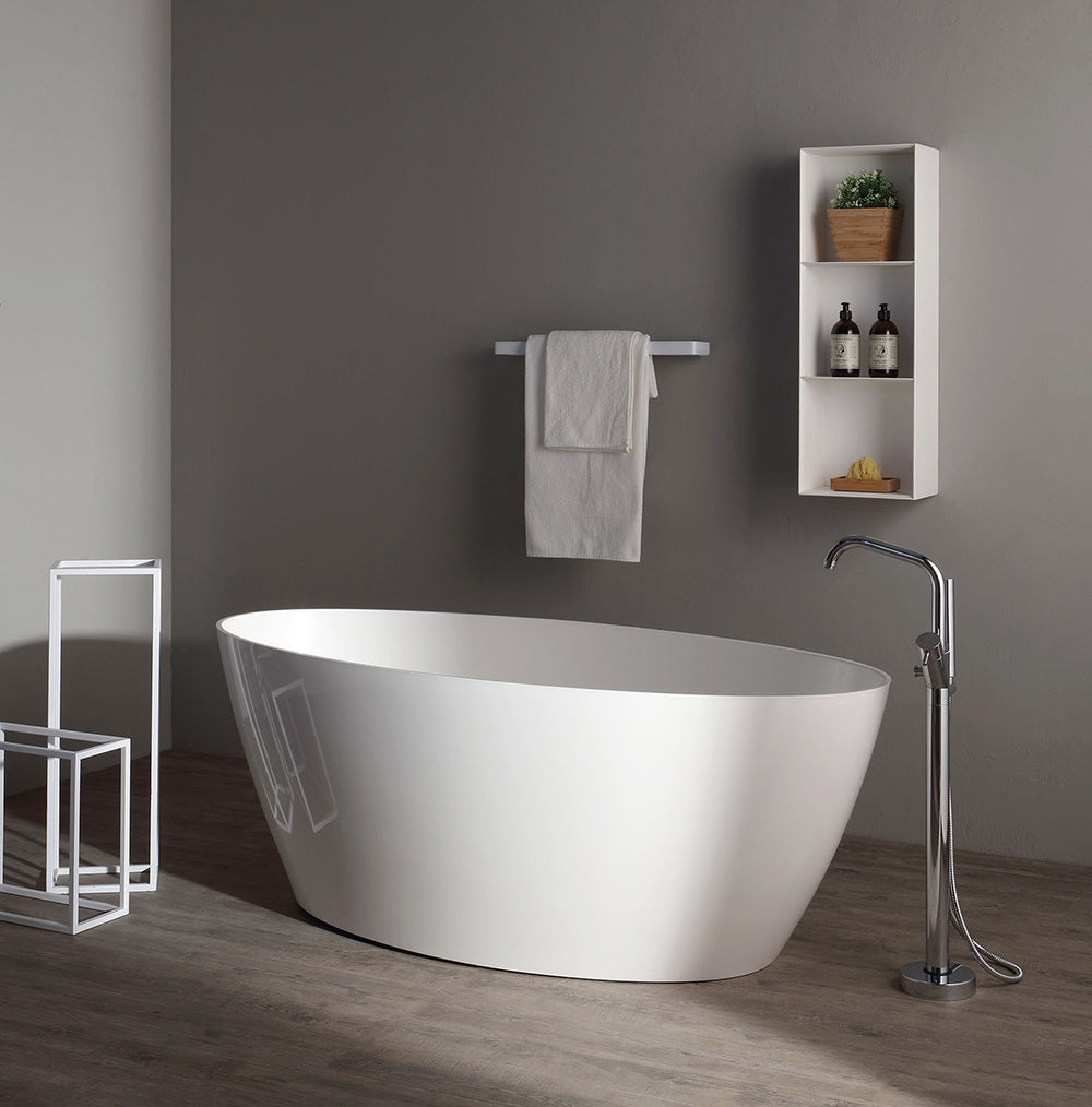 Vasca da bagno moderna in resina di marmo