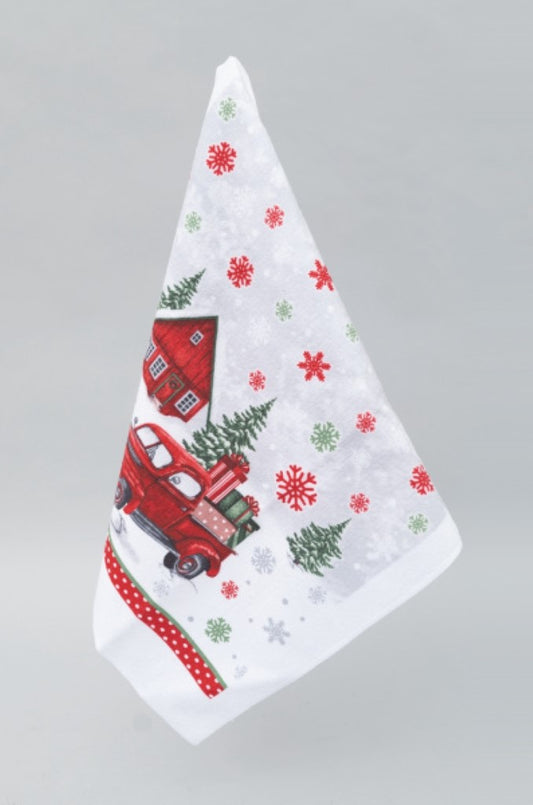 Asciugamano 38x64 cm auto natalizio