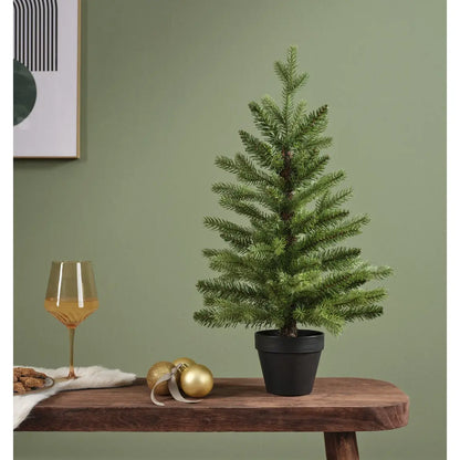 Mini albero di Natale Allison verde con vaso Ø30 × H45 cm