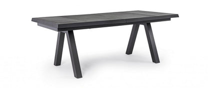 Tavolo allungabile da giardino Konnor antracite cm 205-265x103x78h