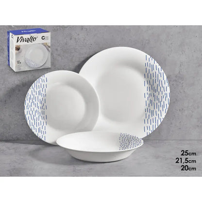 Set 18 piatti rotondi decorati