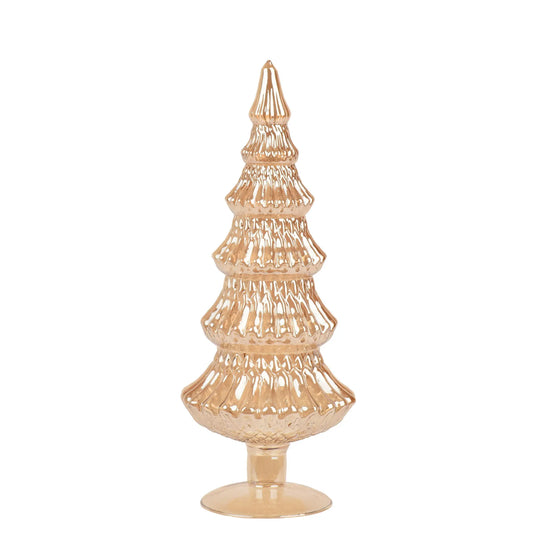 Albero di Natale decorativo in vetro ambra Ø14 × H35 cm