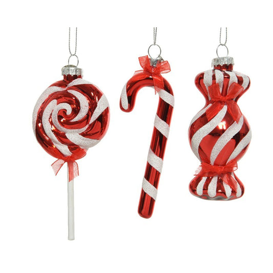 Pendente natalizio candy in vetro modelli assortiti