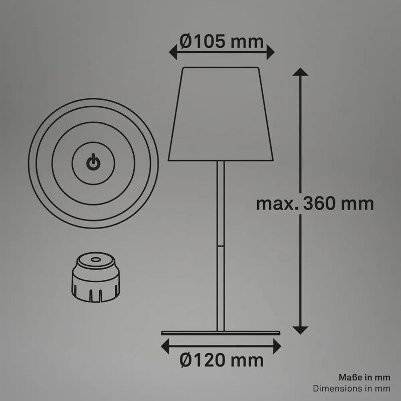 Lampada da tavolo Calida 3 in 1 led RGBW 200lm bianco