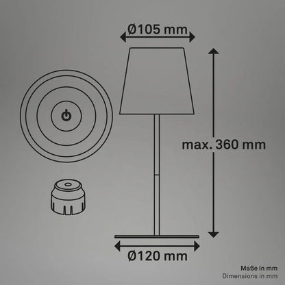 Lampada da tavolo Calida 3 in 1 led RGBW 200lm bianco
