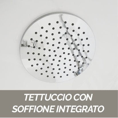 Cabina doccia multifunzione 1 anta scorrevole 1 fissa 80x120 cm