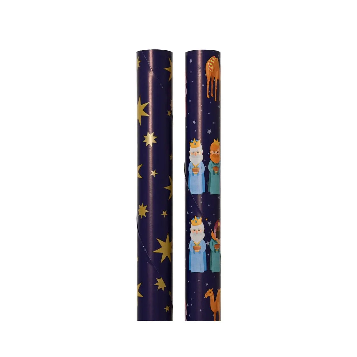Rotolo carta regalo natalizia blu 100 × 300 cm – 1 pezzo assortito