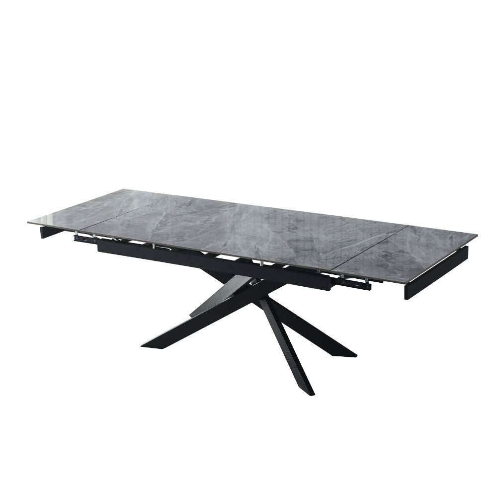 Tavolo allungabile grigio 160x90x76