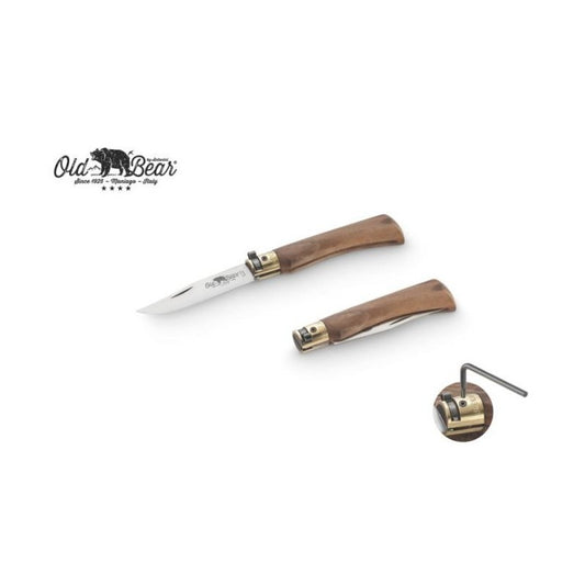 Coltello old bear manico noce lama inox 17 cm misura s