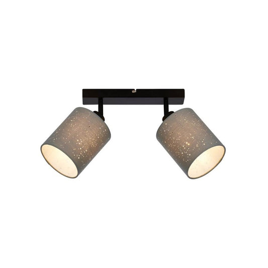 Barra Spot Vintage 2xe27 28,5 cm grigio nero