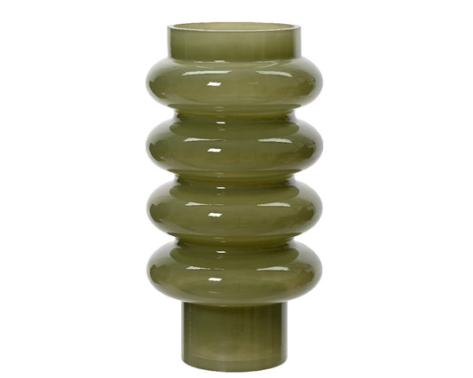 Vaso in vetro rosmarino verde 18x34 cm