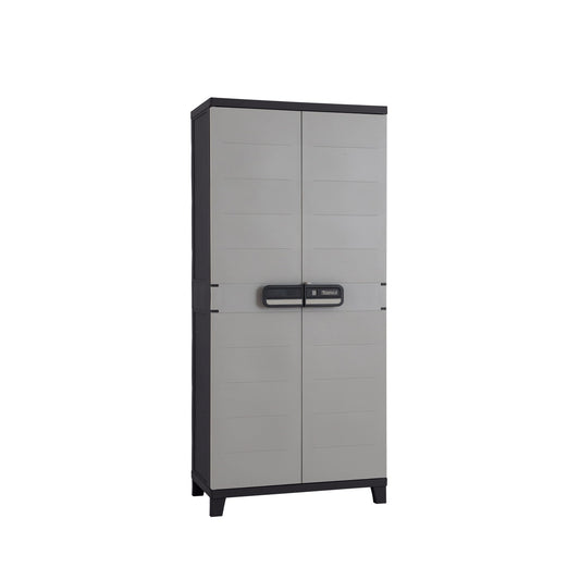 Armadio Smart Tuttopiani 4 Ripiani in Resina Antracite 68x39x173 cm