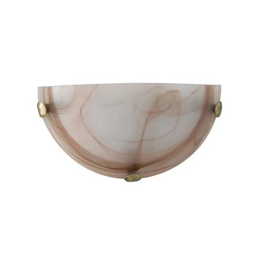 Applique Duna alabastro tabacco ganci bronzo