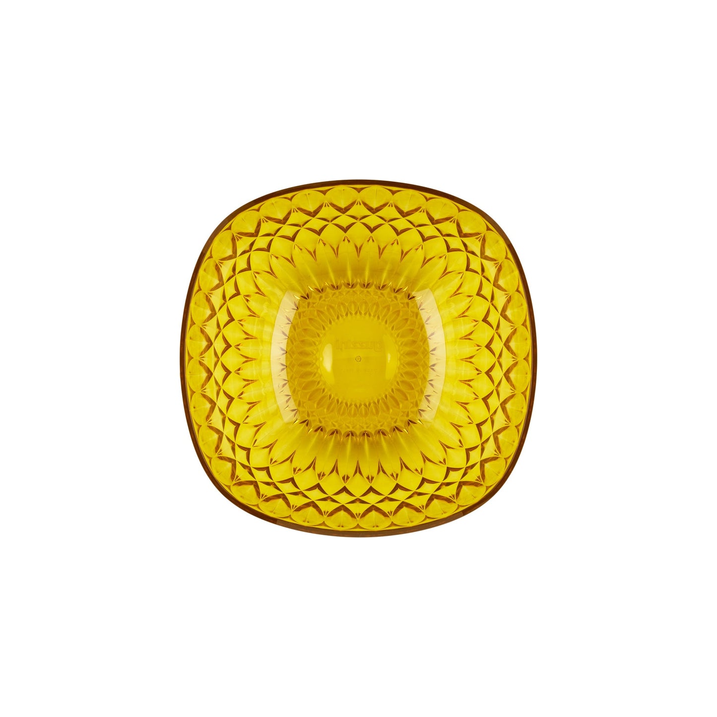 Contenitore Vanity Ø21 cm colore giallo zafferano 21x21xh9,3 cm