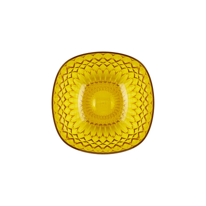 Contenitore Vanity Ø21 cm colore giallo zafferano 21x21xh9,3 cm