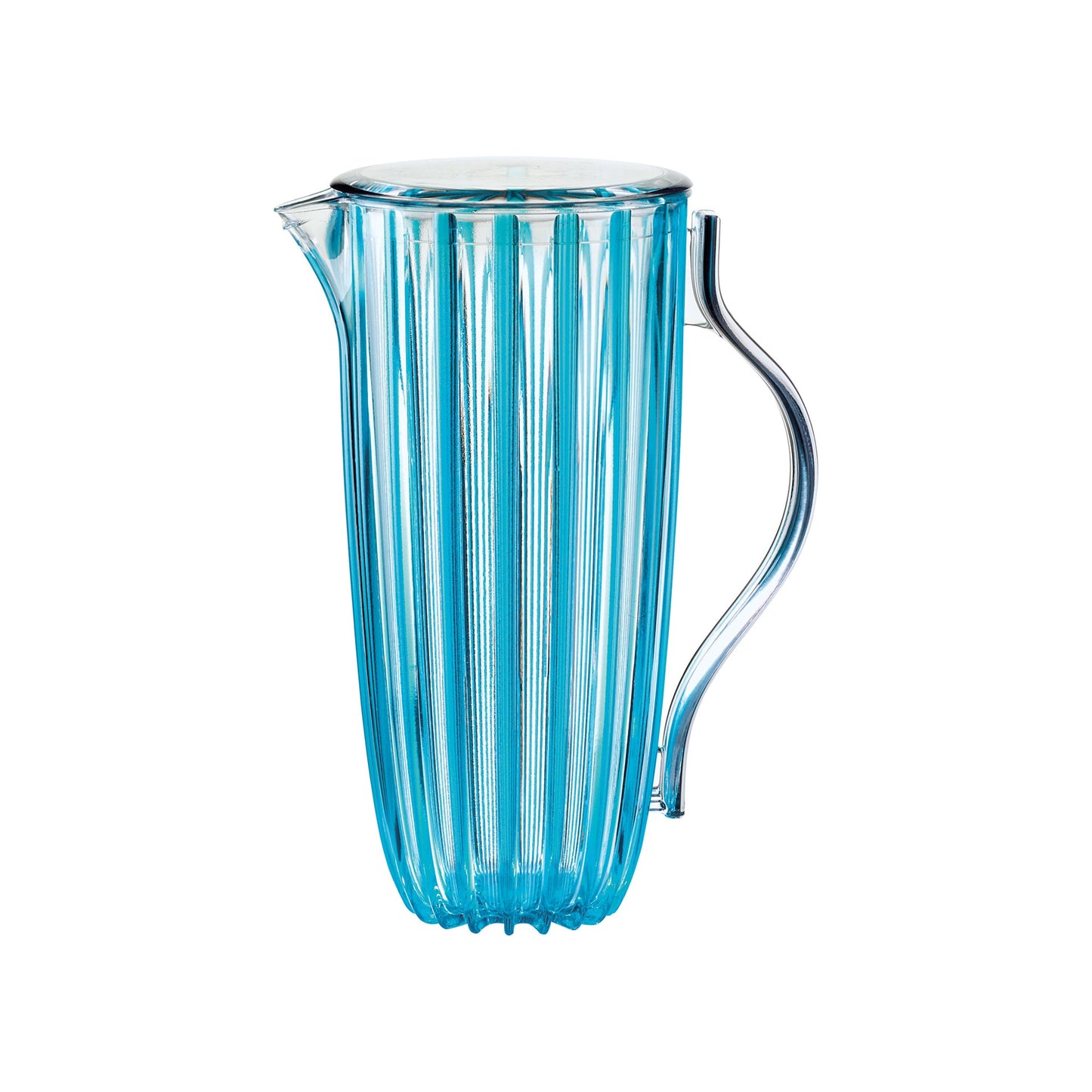 Caraffa con coperchio pin-up colore azzurro e bianco 19,5 x 13 x H 27 cm