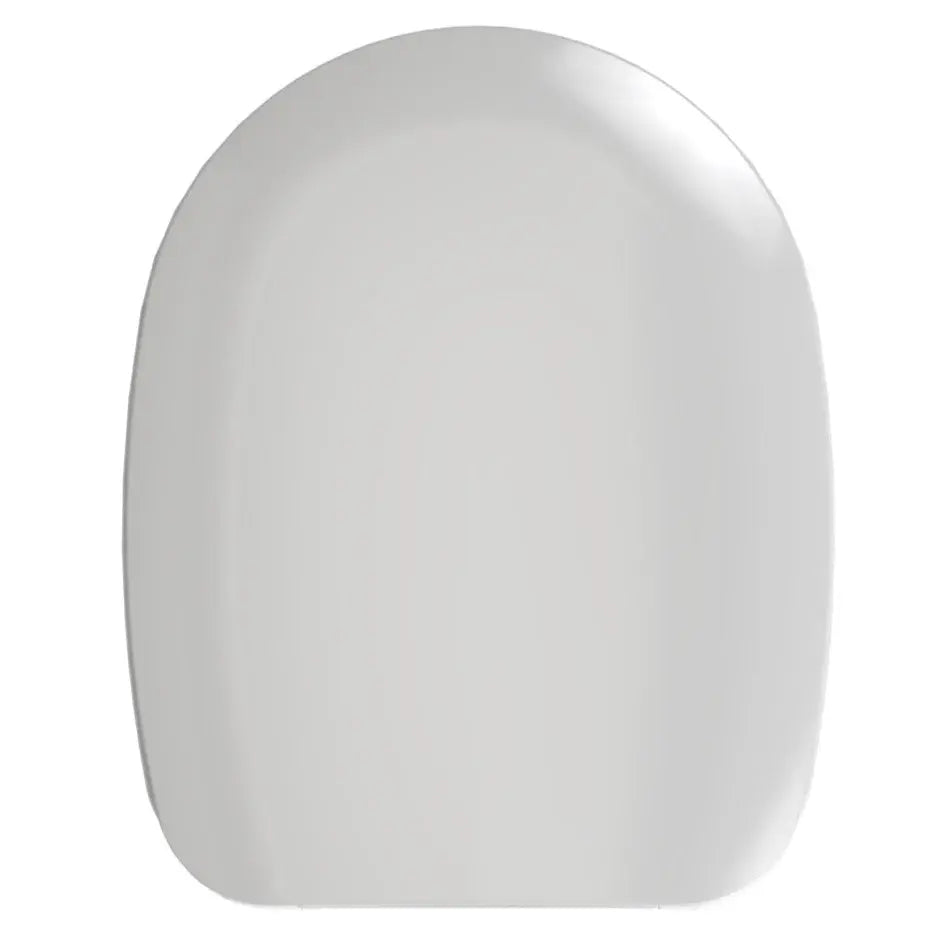 Sedile WC universale Passepartout Saniplast bianco in termoindurente con cerniere inox H050