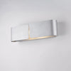 Applique Ferro Laccato Bianco Decor Argento 2 Luci 12x45x10 cm