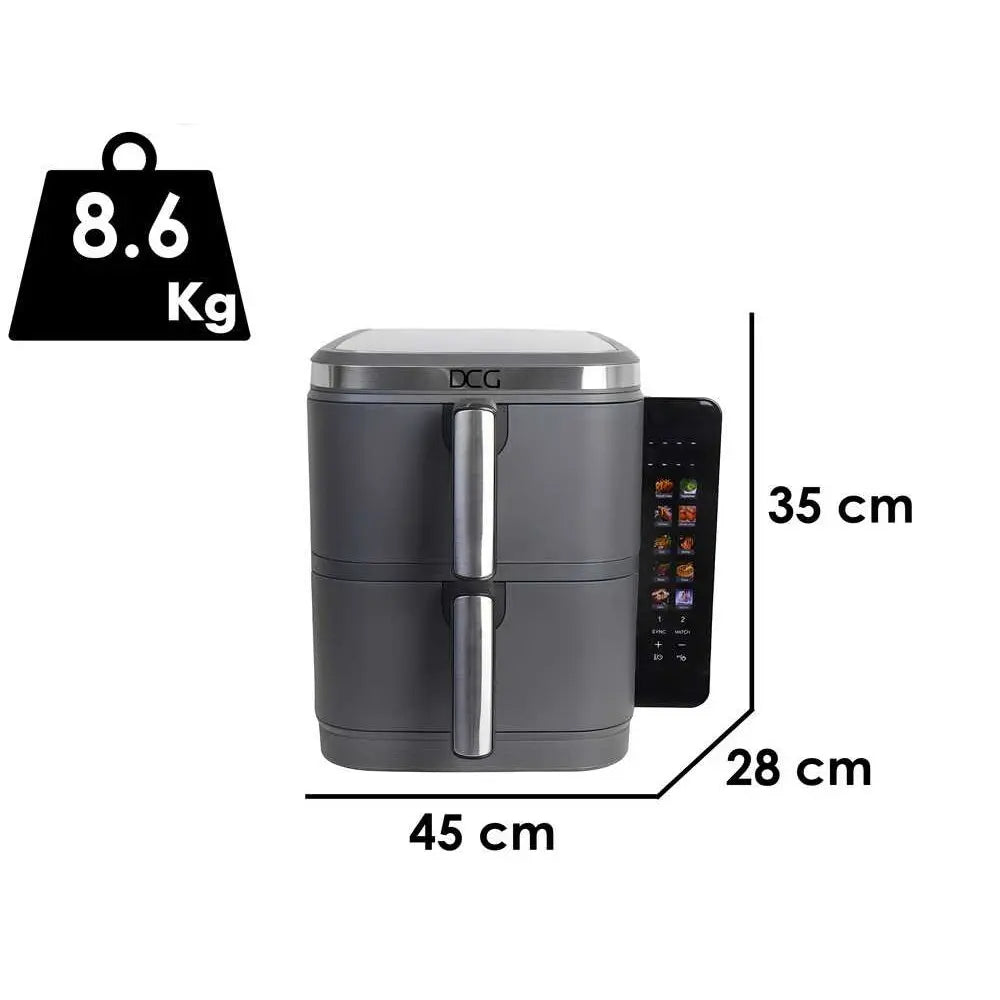 Friggitrice ad aria DCG FR4612D doppia vasca 11 litri 2800W con display LCD
