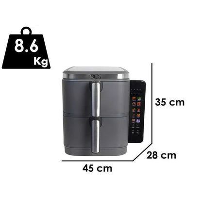Friggitrice ad aria DCG FR4612D doppia vasca 11 litri 2800W con display LCD