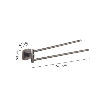 Portasalviette a snodo Tonga gun metal 39,1 x 5 x 8 x 4,7 cm