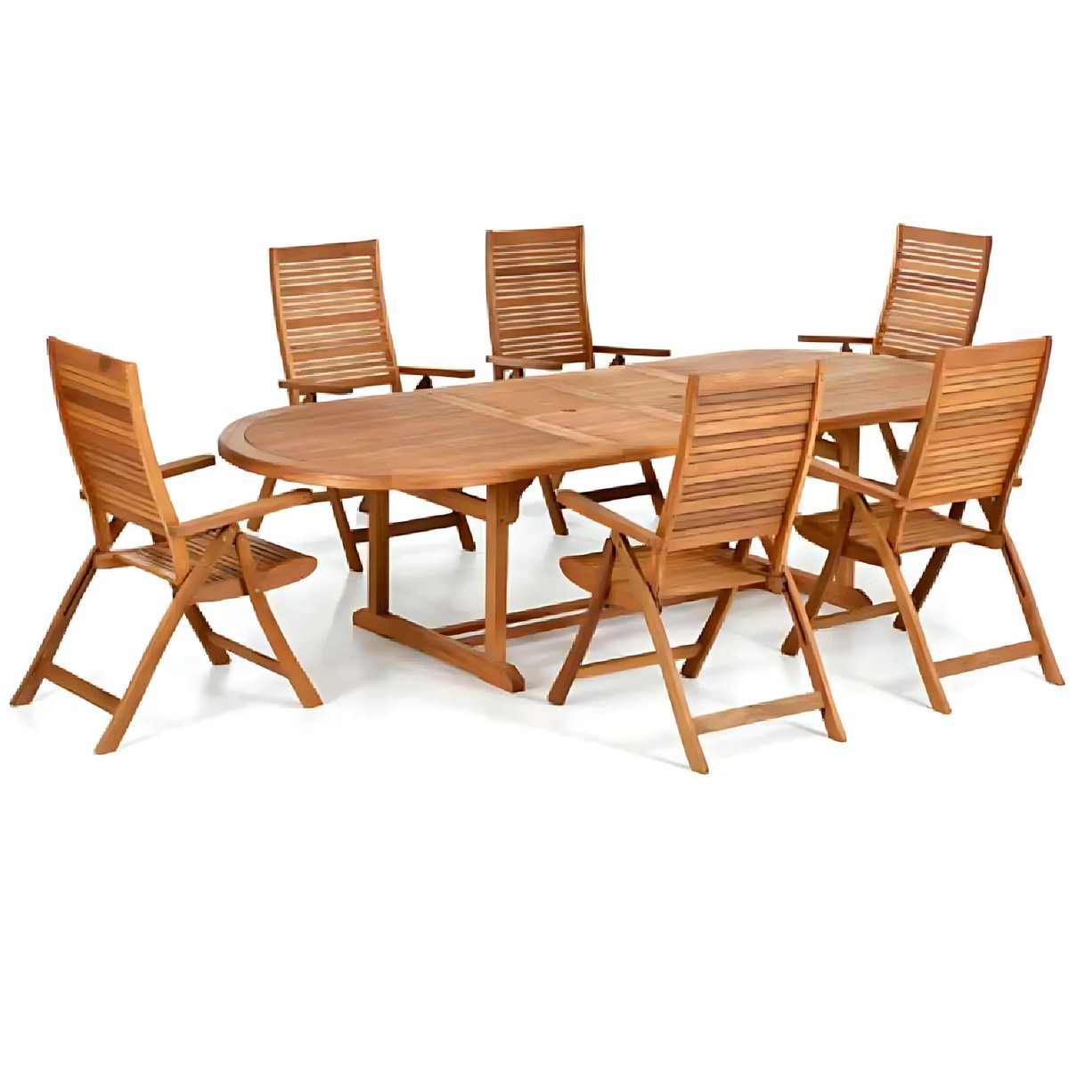 TavoloTexas allungabile in eucalipto cm 200-245-290 x 110 h